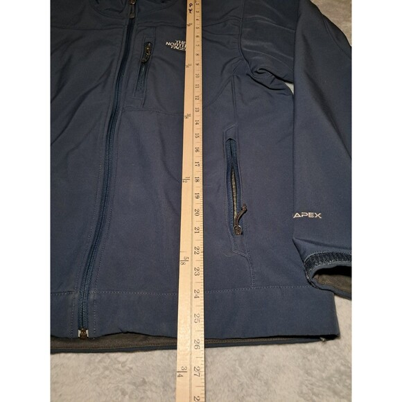 The North Face Jacket Mens Medium Blue Full Zip Apex Soft Shell Winter Outdoors - Picture 6 of 10